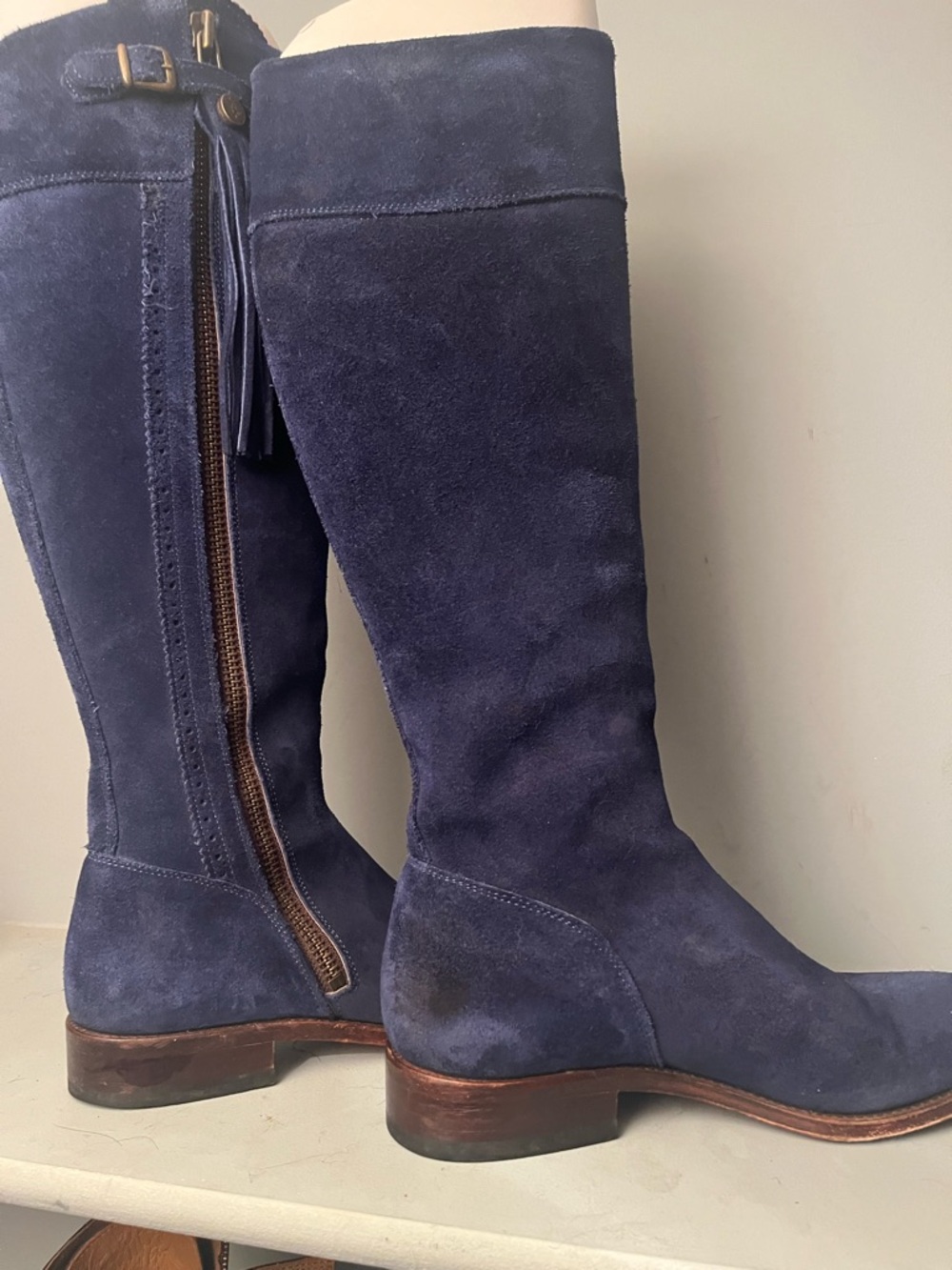 Spanish Boot Company Blue Suede Boots- Size 39 - Picture 4 of 14